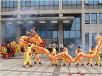 公司舉行新年升旗儀式和賀新春龍獅鼓節(jié)目表演活動(dòng)